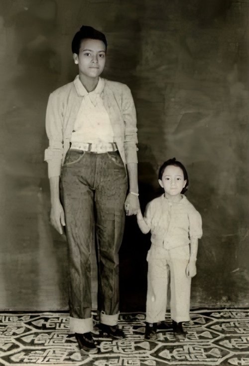 My my mother as a nanny.